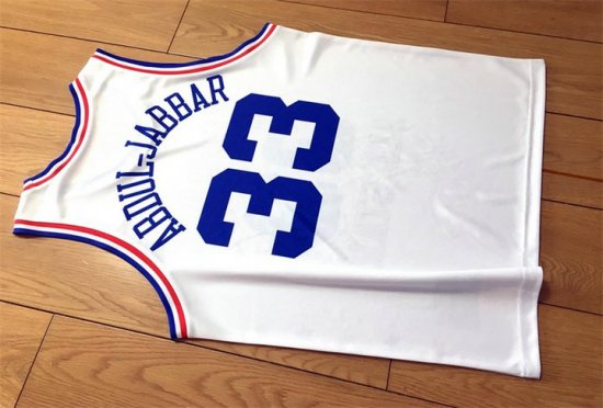 33 Kareem Abdul-Jabbar 1989 NBA All-Star Jersey White